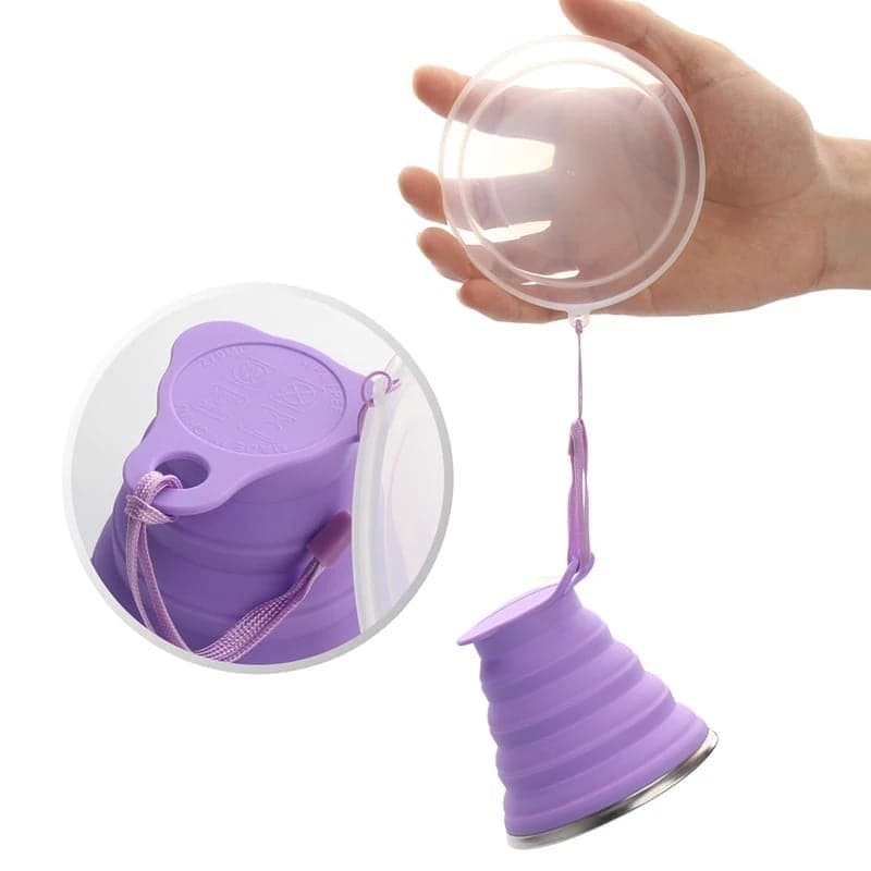 Travel Retractable Silicone Fold Cup With Lid, Silicone Collapsible Travel Cup, Outdoor Portable Folding Camping Cups With Lids, Expandable Drinking Cups, BPA Free Lid Retractable Travel Mini Coffee Cups Travel Retractable Silicone Fold Cup With Lid, Silicone Collapsible Travel Cup, Outdoor Portable Folding Camping Cups With Lids, Expandable Drinking Cups, BPA Free Lid Retractable Travel Mini Coffee Cups